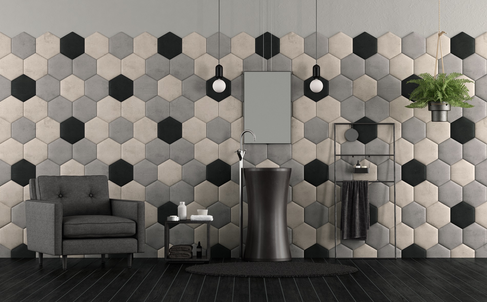 Modern bathroom with Versa Stone vanity top