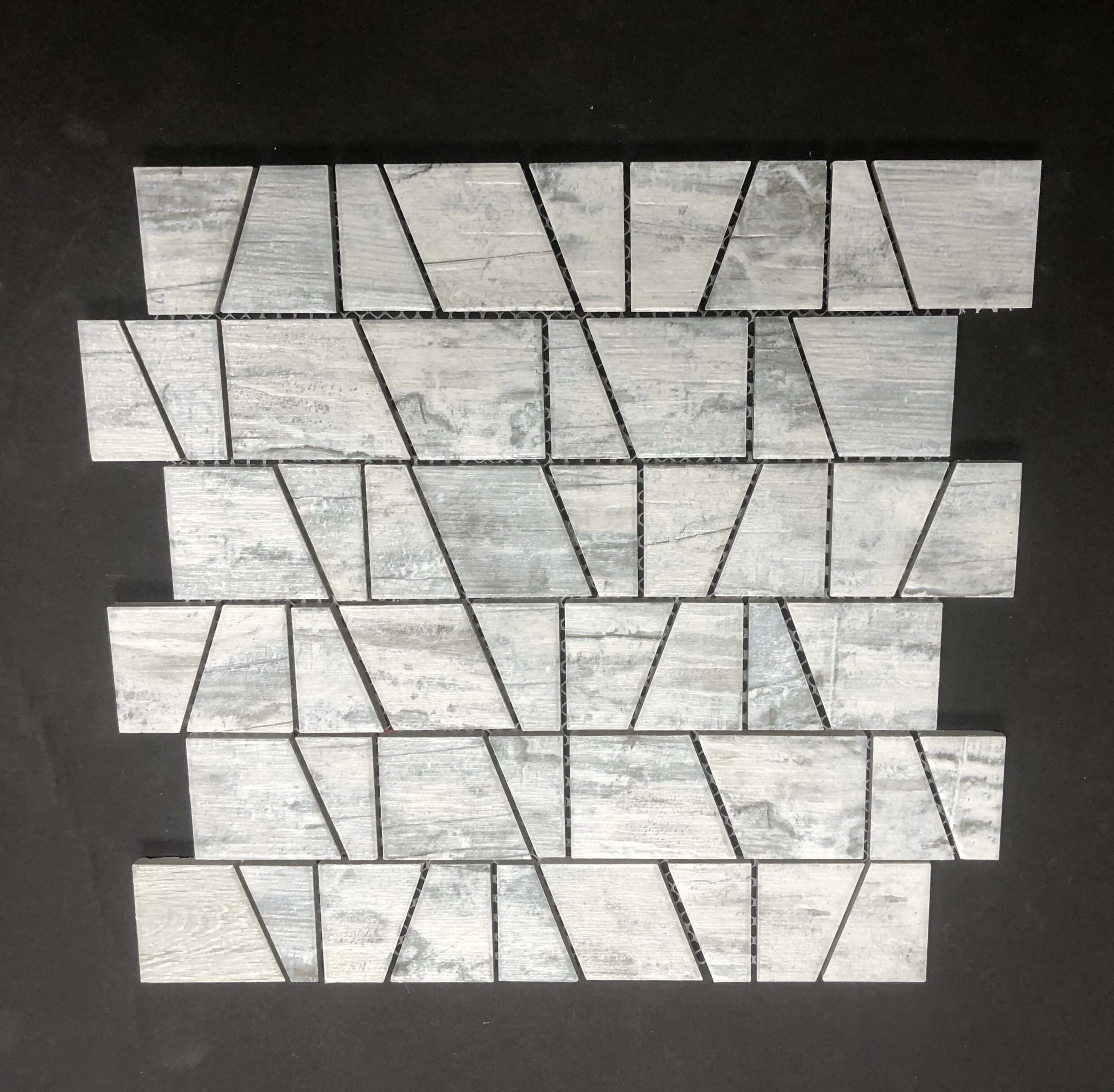 Marble mosaic tile series trapezoid pattern