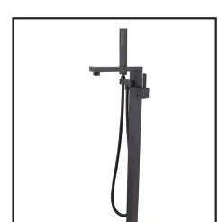 AS-5601-MB Matte Black floor-mount tub filler