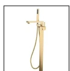 AS-5601-SB Satin Brass floor-mount tub filler