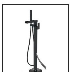AS-5602-MB Matte Black floor-mount tub filler