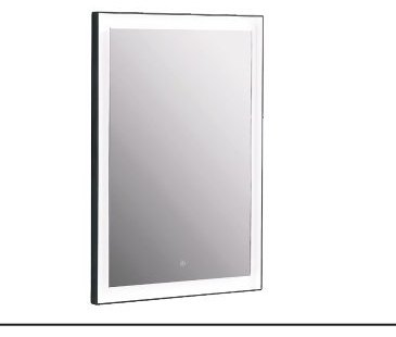 Brickel black-framed LED mirror