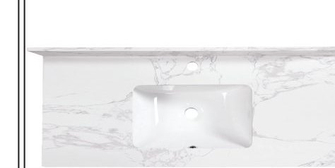 2T-22 double-sink quartz vanity top