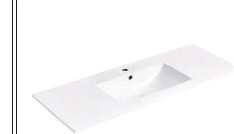 22-inch porcelain double-sink vanity top